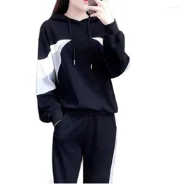 Women's Two Piece Pants Tracksuit Women Set Autumn And Winter Vetement Femme 2023 Loose Fashion Hooded Casual Sweaterwo TYJTJY