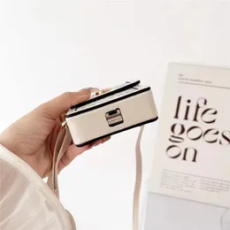 Designer Fashion Phone Case Storage Bag Universal for Samsung Z Flip 4 3 Huawei P50 Pocket S Vivo X Full Protection Shoulder Strap Cover Lips Money Cosmetic Cases