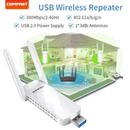 Router COMFAST USB Wifi Repeater 300M WiFi Signal Booster 2,4G Wireless Extender 2 Antenne Long Range Wifi Repiter für Drone Extend
