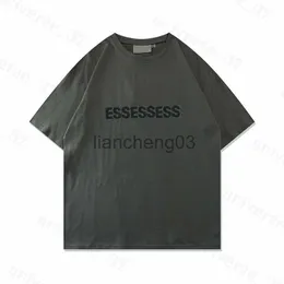 メンズTシャツESS TSHIRTメンズエッセンTシャツ太いコットンバージョン夏の女性デザイナーTシャツティーファッション