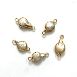 Pendant Necklaces 2pcs Jewelry Connector Natural Freshwater Baroque Pearl Charm Ladies DIY Making Fashion Gesture Necklace Earrings