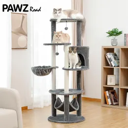 Scratchers H152cm Cat Tree Tower Large Soft Condos Perch Scratching Posts for Kitten Multilevel Tower with Fully Ball Hummock Unique Style