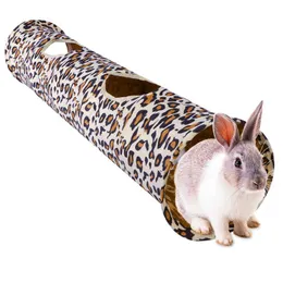 Tunelle Leopard Print Pet Tunnel Długie zabawki dla zwierząt domowych Spade Tunnel Spaces Raose Nontoxic Toys for Dogs Cat Rabbity 120x250 cm