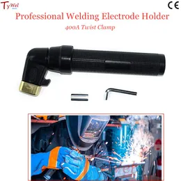 Houders Professional 400Aツイスト溶接電極ホルダー1.66.4mm電極クランプ鍛造銅歯EN 6097411 CEウェルダークランプ