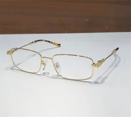 Retro klasyczne okulary optyczne 8201 Square metalowa rama prosta i elegancka styl wysokiej klasy przezroczysty obiektyw przezroczyste okulary najwyższa jakość