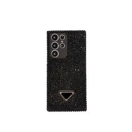 Tasarımcı Bling Crystal Rhinestones Diamonds Cep Telefon Kılıfları Erkekler Kadınlar Samsung S24 S23 S22 S20 FE S10 5G S9 S8 Lüks Glitter Sparkle Mobile Backs Fundas 111