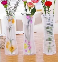 50pcs Creative Clear PVC Plastic Vases Water Bag Ecofriendly Foldable Flower Vase Reusable Home Wedding Party Decoration RH36415055007