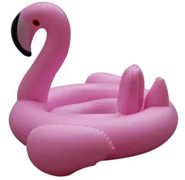 Söt inbltbar baby floats Swim Ring Swing Pool Baby Seat Rings Summer Water Beach Toys Swan Flamingo Unicorn Kids Boat Madrass