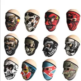 Nytt mönster Skull Face Mask Colors Halloween Costume Party Outdoors Motorcykel Keep Warm Scarf Ski Snowboard Sports Handduk