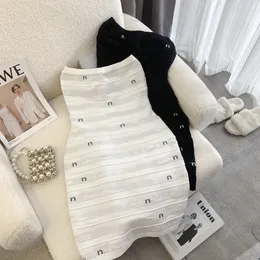 Kadın örgü elbiseler ince klasik desen yaz partisi elbise kadınlar için kadın giyim vestidos largos elegantes bodysuit kadın giysiler