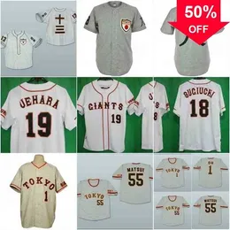 XFLSP GLAA3740 18 Men Tokyo 13 Movie Baseball Jersey 55 Hideki Matsui 18 Sugiughi 19 Uehara Women/Youth High Quality Collection Jerseys