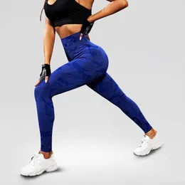 Women's Leggings Women Yoga Fitness Sport High Waist Butt Lift Curves Workout Tights Elastic Gym Training Pants Seamless Legging CK1718