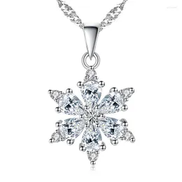 Цепи Корейские девушки любимое ожерелье Lucky Snowflake Fashion Charm Подвеска высокого класса женские украшения
