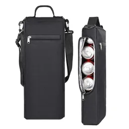 Sacche da golf Black Beer Sleeve Cooler Bag Accessori Panno Oxford di grande capacità isolato per esterni 230602