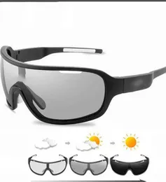 POCes Intelligente lichtempfindliche Farbwechsel-Reitbrille Outdoor-Sport Herren- und Damen-Fahrradbrille Polarisationsbrille