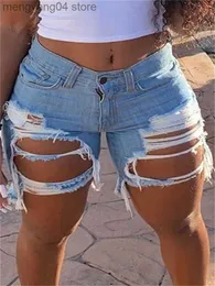 Women's Shorts 2022 new arrival Women's summer Ripped denim shorts Trendy Internet celebrities shorts jeans fashion female clothing S-5XL T230603