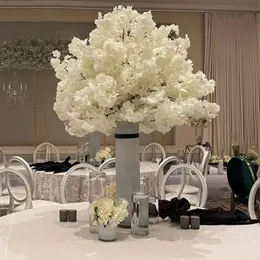no stand) Indoor and outdoor decoration white cherry blossom tree table wedding decoration tree artificial plant imake945