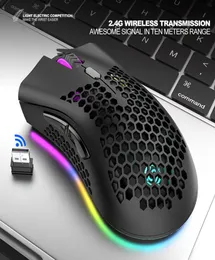 Silent Gaming Mouse 24G Wireless 3 levels DPI RGB Light USB Game Optical sensor PC Gamer Computer Mouse For Laptop Games Mice1676780