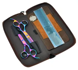 Daomo 55 Inch 60 Inch Rainbow Human Hair Tesoura Salon Hairdressing Scissors Set Barbers Hair Cutting Thinning Tijeras Hair Shea7135855