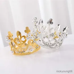 Аксессуары для волос детская принцесса мини -корона страза имитация жемчужины