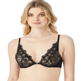 by Adore Me Women s Plunge Push Up Underwire Lace Bra with Adjustable Straps