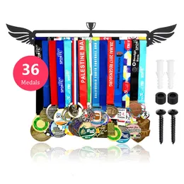 Ganchos Trilhos 30 Medalhas Cabide para Medalhas Suporte para Medalha Exibição Ferro Rack Corrida Natação Academia Maratonas Bicicleta Esporte Medalha Presente Asas Decoração 230603