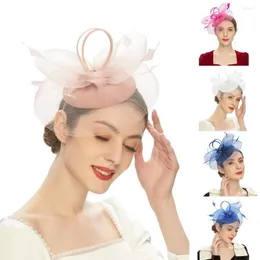 Berets Women Headdress Beautiful Sweet Grace Eye-catching Exquisite Clothing Matching Multicolor Bowknot Hat Bridal Wedding