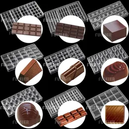 Baking & Pastry Tools 3D Polycarbonate Chocolate Mold For Candy Bar Mould Sweets Bonbon Cake Decoration Confectionery Tool Bakewar300e
