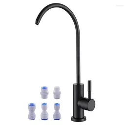 Kitchen Faucets High Quality Water Filter Faucet 304 Stainless Steel Lead-Free Black Drinking Purifier