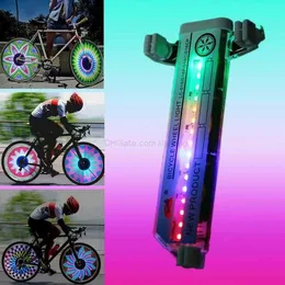 Lâmpada LED para roda de bicicleta com flash para pneu, luz para roda de bicicleta, roda de bicicleta, raio de luz 16 led, padrão 30, luz de ciclismo colorida