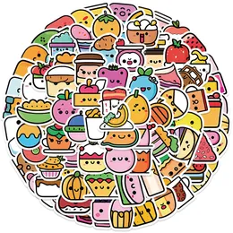 100 PCS Mini Cartoon Food Stickers Chitarra Decor per auto Laptop Frigo Casco Ipad Bicicletta Bici Moto PS4 libro Chitarra Pvc Decal