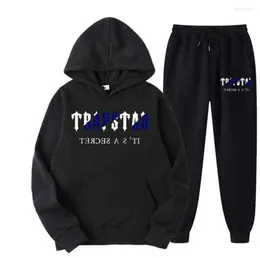 Maglietta da uomo Marca TRAPSTAR Stampato Abbigliamento sportivo Uomo 15 colori Caldi Due pezzi Set Felpa con cappuccio sciolto Pantaloni Jogging26ess