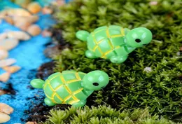 artificial cute green tortoise animals fairy garden miniatures mini gnomes moss terrariums resin crafts figurines for garden decor8465170