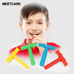 Prodotti Kid Logopedia Massaggio dei denti 4 pezzi Bambino Parla Riabilitazione muscolare orale Formazione Tubo da masticare Strumento di terapia sensoriale per l'autismo