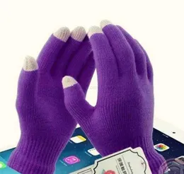 Magic Touch Screen Rękawiczki Dzowiercone SMS -y Stretch Dorosły jeden rozmiar zimowy cieplejsze rękawiczki z ekranem dotykowym Pełne palcem