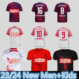 23 24 24 RBL NUNKU SIA SOCCER JERSEY ZESTAW LIPZIGS HOME DOMALNE TRZECIE 2023 2024 Koszulki piłkarskie Haidara Olmo szoboszlai Poulsen Klostermann