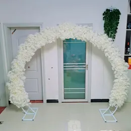 新しい結婚式の背景装飾サイトレイアウトチェリーブロッサムアーチドアパーティーベビーシャワーの小道具のために棚が設定された人工花
