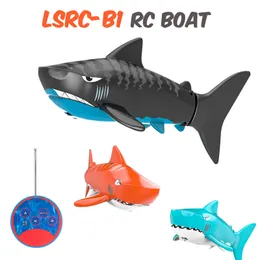 Barcos ElectricRC LSRC-B1 Brinquedo de Peixe de Controle Remoto 27MHZ 5CH Simulação de Barco de Controle Remoto 0,1ms Mini Brinquedos de Barco de Piscina para Crianças 230602