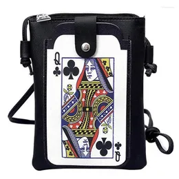 Torby wieczorowe damskie łańcuch na ramię crossbody crossbody zabawna karta pokerowa listy modowe