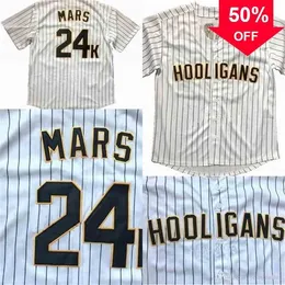 XFLSP GLAC202 Bruno Mars 24K Hooligans Baseball Jersey Baseball Jerseys Menすべてステッチされた野球ジャージ