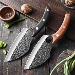 Knives Stainless Cleaver Knifes Handmade Butcher Knife Forged Steel Serbian ChefKnife Outdoor Camping Cooking Tools