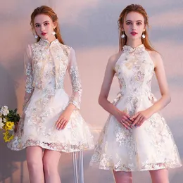 Robes Vintage mode piste Style mariage rétro vêtements Mini robe mariage Cheongsam Qipao fête robe de soirée robes vêtements nouveau
