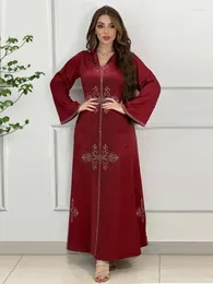 Ubranie etniczne Eid muzułmańska sukienka arabska Dubai abaya z kapturem sukienki Kobiety Jalabiya Marokan Kaftan Split Maxi Long Robe Party Ramadan
