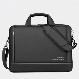 Storage Bags Men's Business Briefcase Large Capacity File Hand Bag Single Shoulder Messenger Multi-function Computer