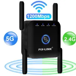 Routers 1200mbps Wifi Signal Amplifier 2.4G/5G Wifi Repeater Network Extender Long Range 5ghz Booster Increases 5 GHZ Wireless wifi