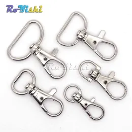 100pcs lot Matel Snap Hooks دوار دوار دوار للحقائب الظهر 8 9mm-25 4mm Nickel Clasps240g