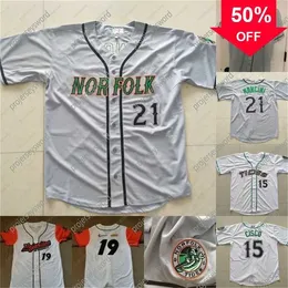 Xflsp GlnMit Maglia Norfolk Tides 2019 Omaggi Promozionali Stadio Ramon Sambo Gary Kendall 100% Cucita Personalizzata Maglie Da Baseball Da Donna Per Uomo E Gioventù