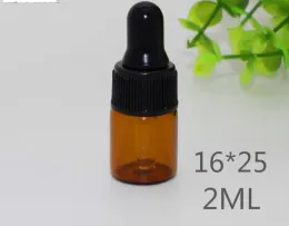 Classic 500pcs 1ml 2ml 3ml Amber glass dropper bottles w/Black cap,Essential oil bottle, Small Perfume vials, Sampling Storage