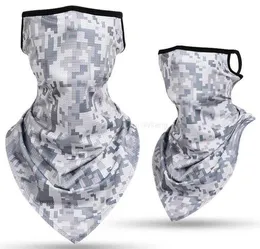 Camouflage Ciclismo antivento Maschere appese Tactical Army Camo Triangolo Sciarpa Sport Bandana Pesca Ciclismo Running Neck Gaiter Cover Magic Protective Gear