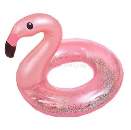 Inflatable Swimming Ring Flamingo Unicorn Pool Air Mattress Float Water Toy for Kids Baby Infant Swim Ring Pool Accessories Alkingline